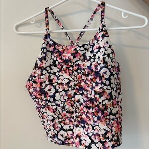 Old Navy Floral Strappy Tank Top - Pink, White, Navy